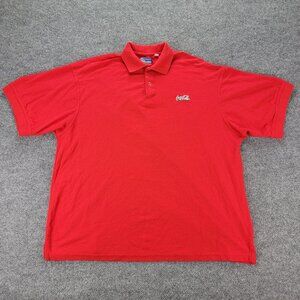 Coca Cola Polo Shirt Mens 2XL Red Vintage Employee Uniform Work Wear‎